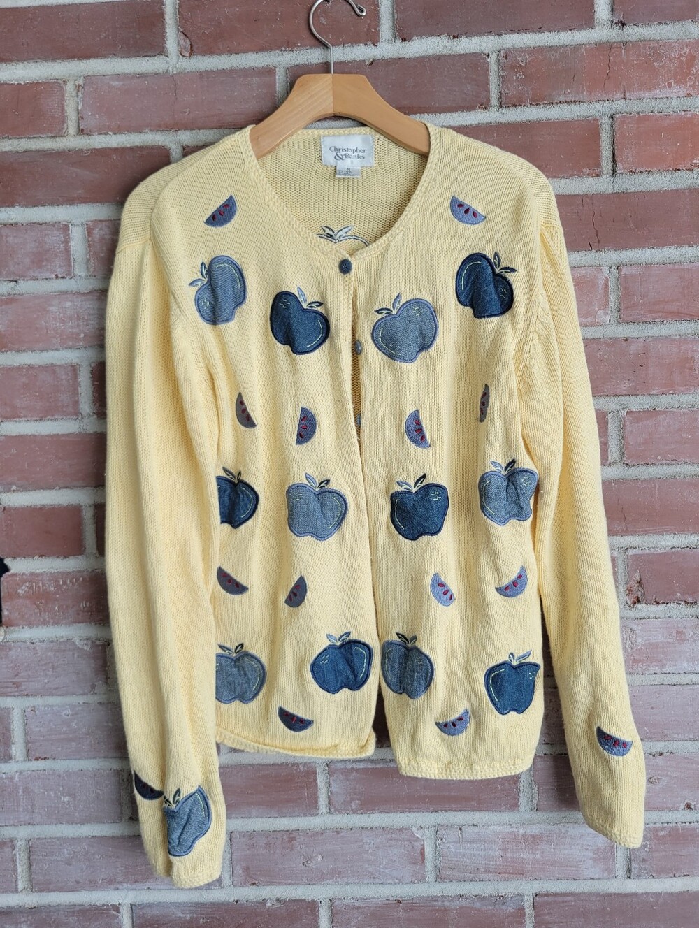 Vintage Christopher & Banks Butter Yellow Cardigan